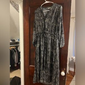 Tylho Anthropologie cinched waist shirt dress